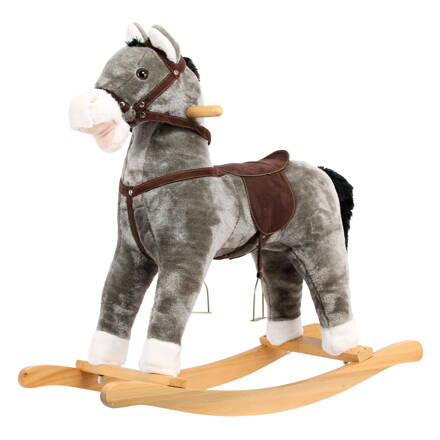 Rocking horse with saddle and sound - grey