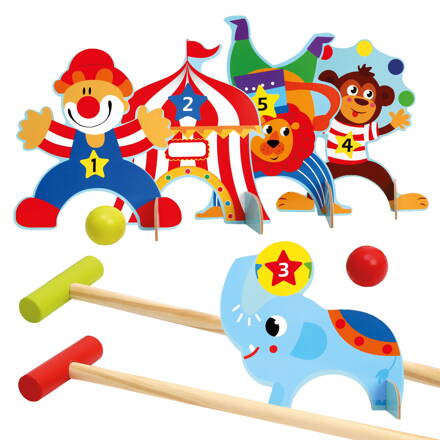 Kinder-Crocket-Set aus Holz, Zirkus
