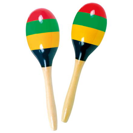 Coloured maracas, pair