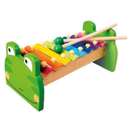 Xylophone Frog, wood/metal