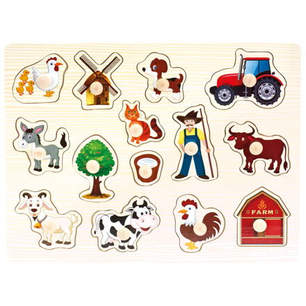 Wooden grip puzzle farm