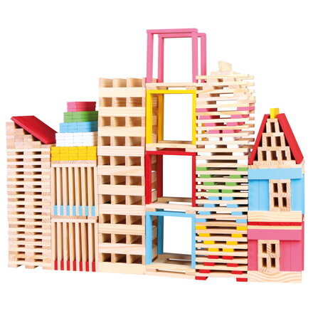 Wooden construction set, city