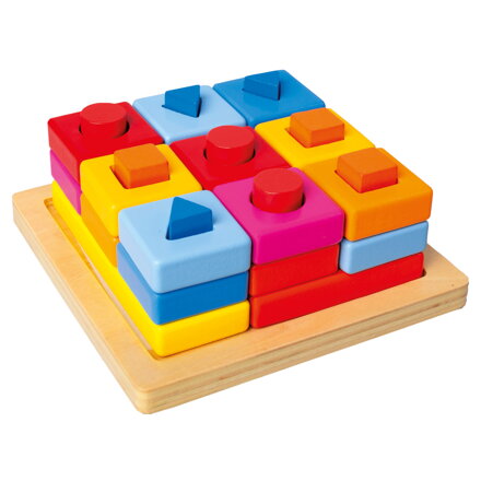 Shape Block Stacking, coloured