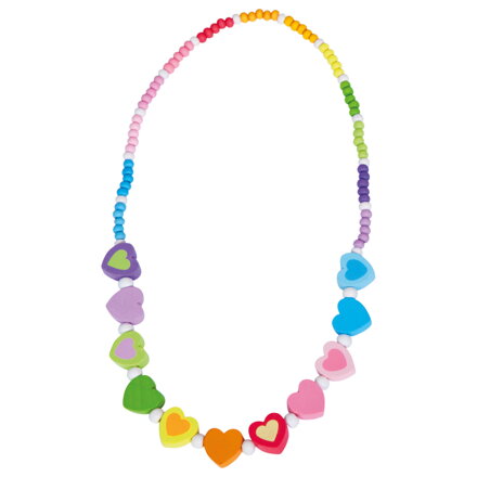 Necklace rainbow, hearts